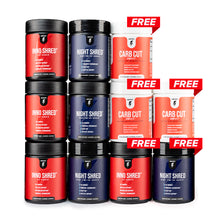 قم بتحميل الصورة في المعرض، AM/PM Thermo Stack 3-Month Supply + 1-Month Free + 3 Free Carb Cut Complete