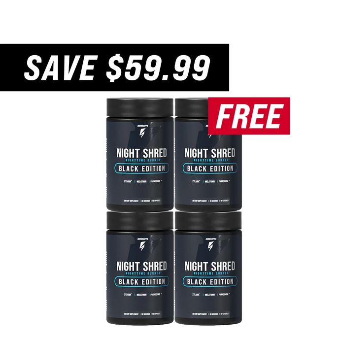 3 Bottles of Night Shred Black + 1 FREE