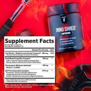 3 Bottles of Inno Shred Inferno + 1 FREE